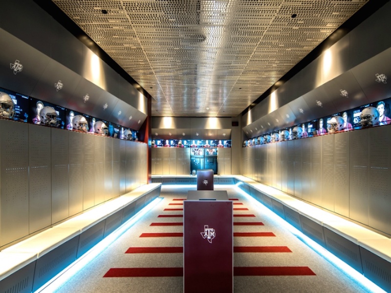 T1V Texas A&M Touchscreen Interactive Wall Locker Room